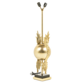 Mid-Century Modern Brass and Marble Table Lamp FG-88