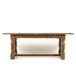 Dutch Oak Trestle Table NL-25