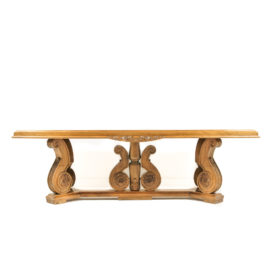 Large French Walnut and Parquet Dining Table C-DB