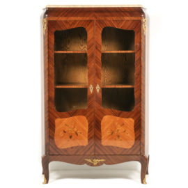 French Louis XV-Style 2-Door Inlaid Cabinet FC-1108