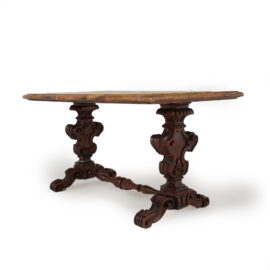 Italian Carved and Faux Marble Table FC-1148