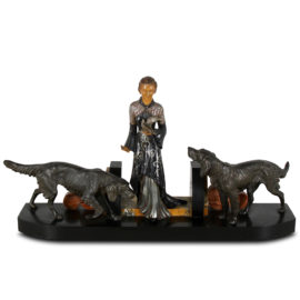 Art Deco Sculpture on Marble Base C-ML