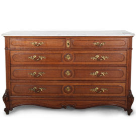 French Oak Louis XV-Style Commode C-GH