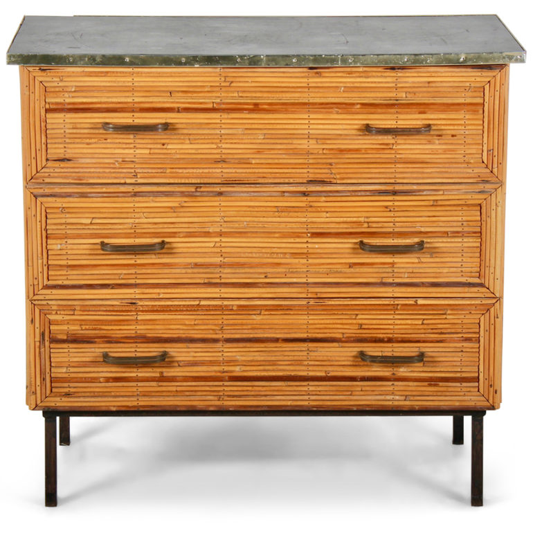 French Vintage Bamboo Chest C Ml Antique Warehouse