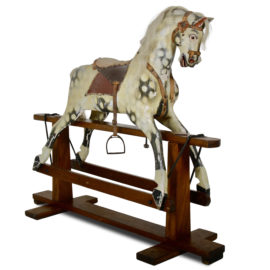 English Carved-and-Painted Rocking Horse C-CM