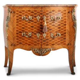 French Bombe Parquetry Cabinet C-ML