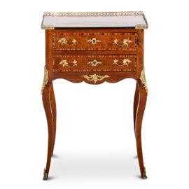 French Inlaid Two Drawer Stand FE-1382A