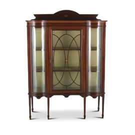 English Mahogany Edwardian Vitrine China Cabinet C-GD