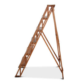 Vintage French Step Ladder in Beechwood FF-1458