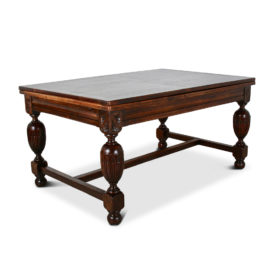 French Carved Oak Drawleaf Table FF-1549A