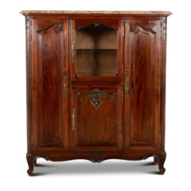 Louis XV Walnut China Cabinet FF-1517B