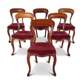 Set of Six Mahogany Dining Chairs C-GM
