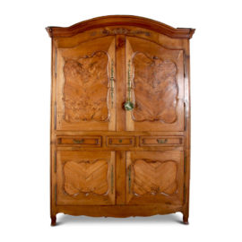 French Late-18th Century Cabinet ‘Deux Corps’ with Solid Burl Panels C-YW-6