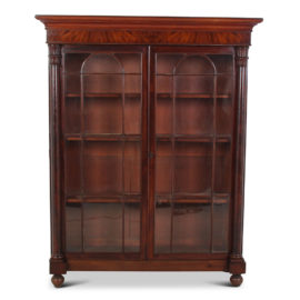 English 19th-Century Mahogany Bookcase FG-1521A