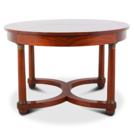French Empire Flame Mahogany Oval Dining Table FF-1460B