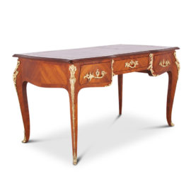 French Kingwood Louis XV Bureau Plat Desk FG-1544