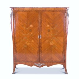 French Marquetry Cabinet Armoire FG-