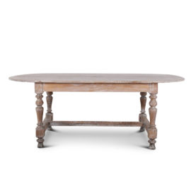 French Solid Oak Trestle Table – Misc