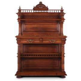 French Renaissance Revival Carved Walnut Server 20549