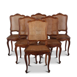 Set of Six French Caned Chairs FH-1703