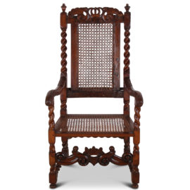 Carved-Frame Cane Armchair from the Villa la Pausa FH-1663B