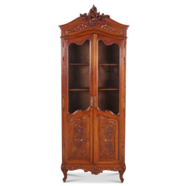 Carved Walnut Louis XV Bookcase FH-1697