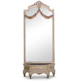 French Carved Louis XVI Mirror and Jardinière FC-1266
