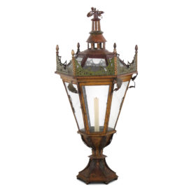 Venetian Polychrome Hexagonal Lantern from Foyer of Villa la Pausa FH-1648