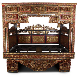 Highly-Carved Asian ‘Matrimonial Bed’ C-JS