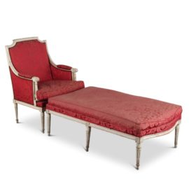 French Louis XVI Chaise Longue FW-744