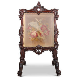 Victorian Carved Rosewood Summer Screen 20597