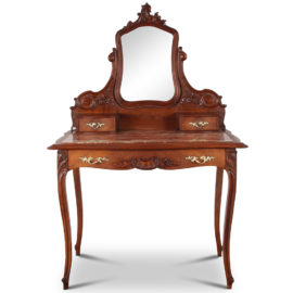 French 19th Century Carved Walnut Vanity FI-1847C