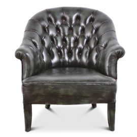 Button-Tufted Leather Armchair FJ-1926C