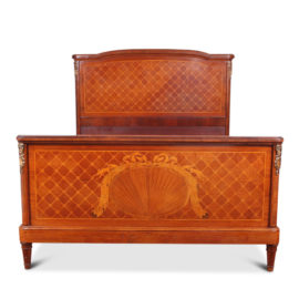 French Inlaid Louis XVI Queen-Sized Bed C-MA