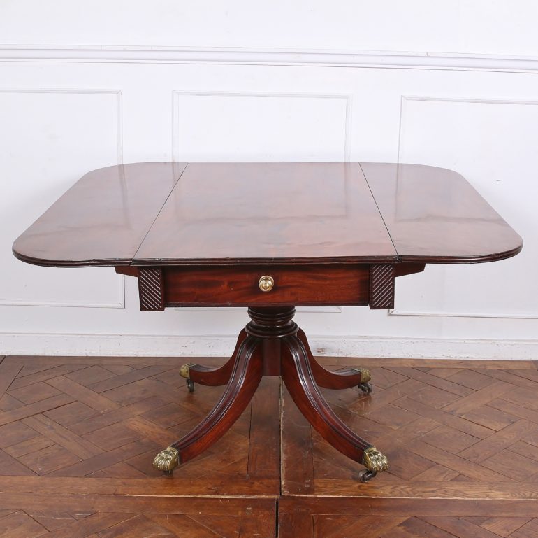 English Solid Mahogany Drop-Leaf Table Circa1830 C-MK6 | Antique Warehouse