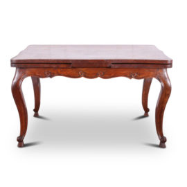French Louis XV Style Parquet Top Draw-leaf Table