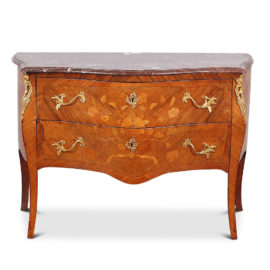 French Bombe Marquetry Louis XV Commode FK-2059B