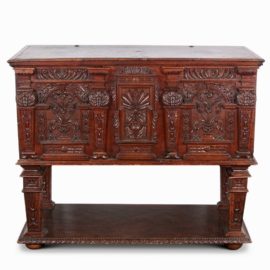Carved Oak Cabinet on Stand FK-2000
