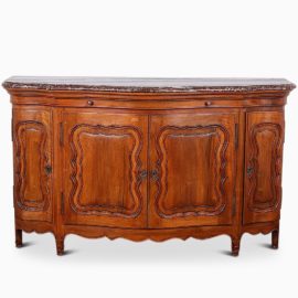 Louis XV Walnut Buffet with Marble Top FK-2006