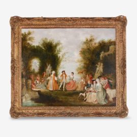 Antique Painting in the manner of Antoine Watteau C-HA