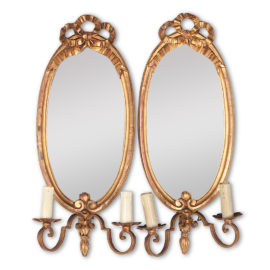 Pair of Gilt Mirrored Sconces FK-2041A