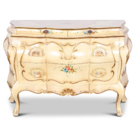 Painted Bombe Commode C-DC