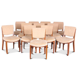 Set of Twelve French Art Deco Dining Chairs C-JV