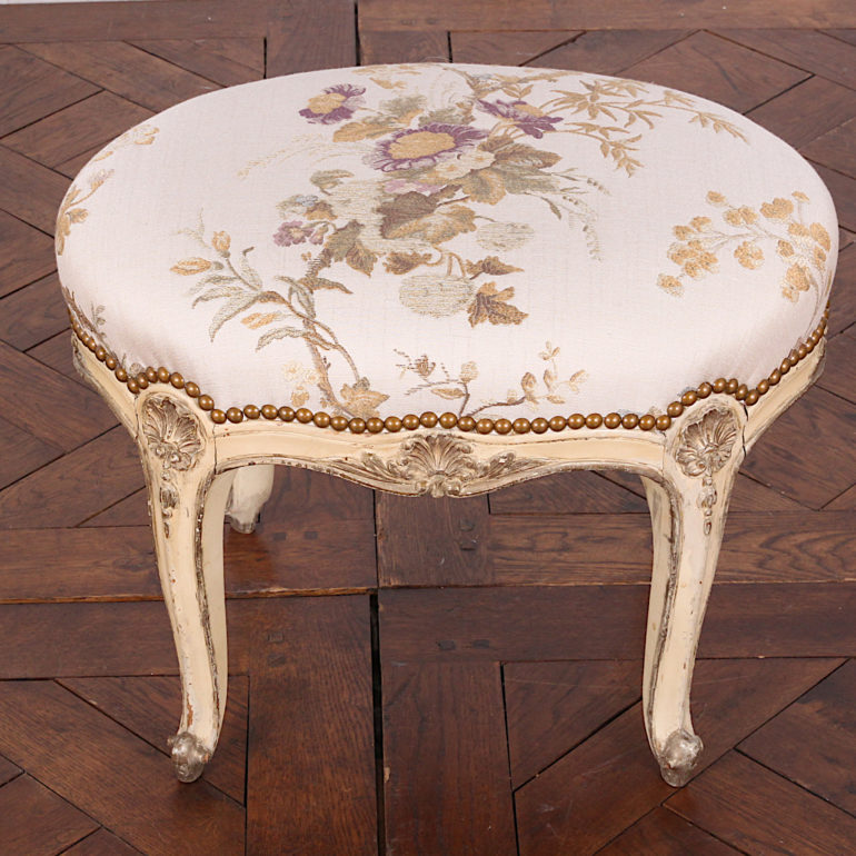 Vintage French Chair with Matching Stool C-CG | Antique Warehouse