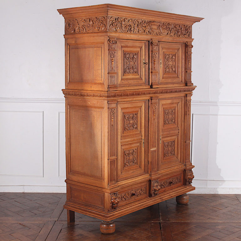 Highly Carved Oak Renaissance Revival Cabinet FL-2118 ...