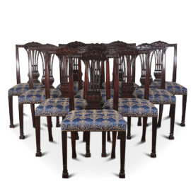 chairs ten sheraton revival mahogany carved chicago antique dk antiquewarehouse