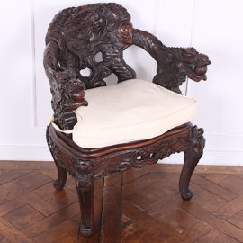 Highly-Carved Japanese ‘Dragon’ Chair C-RK 12