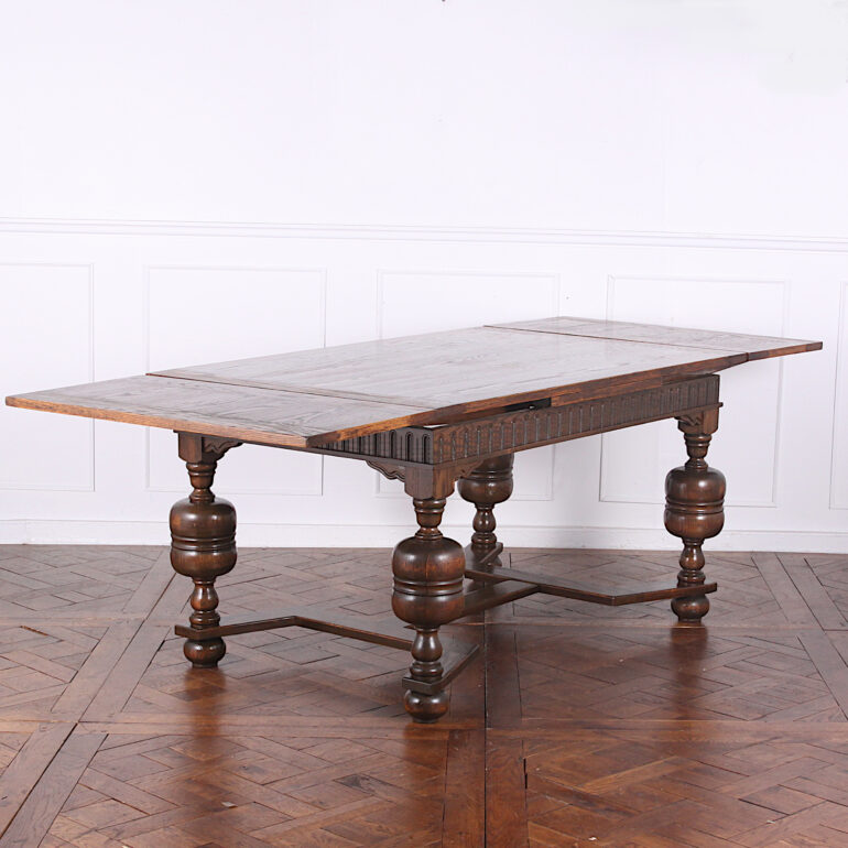 Belgian Oak Draw-Leaf Dining Table C-BC | Antique Warehouse