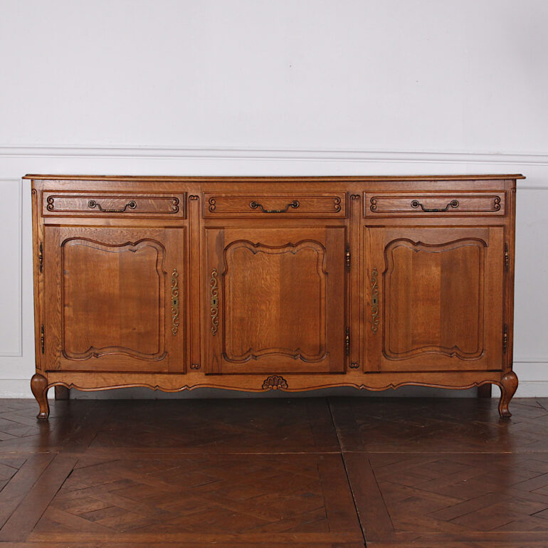 Mid 20th Century Solid Oak Belgian Sideboard | Antique Warehouse