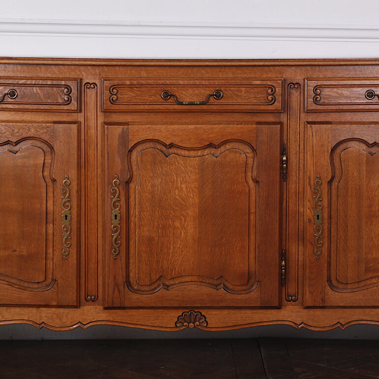 Mid 20th Century Solid Oak Belgian Sideboard | Antique Warehouse